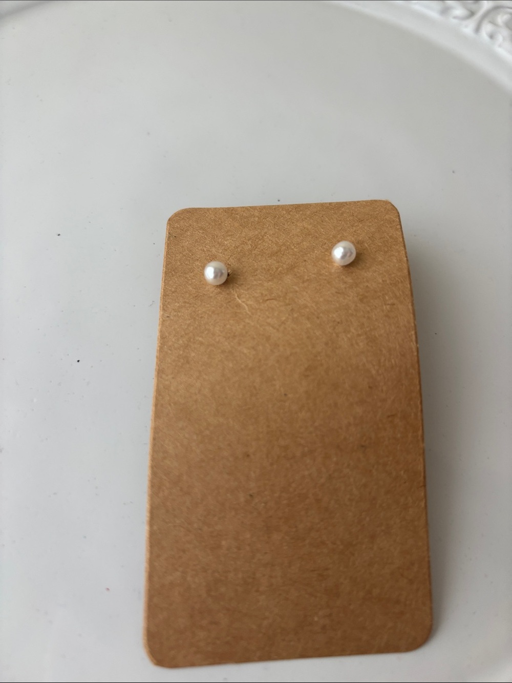Classic White Pearl Stud Earrings - Minimalist Women Jewelry